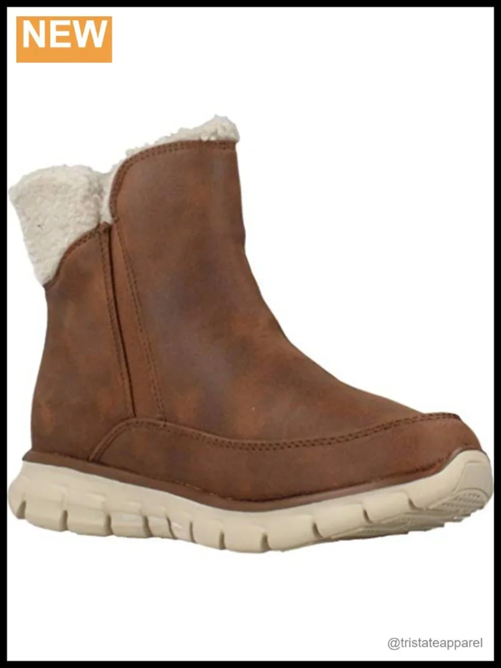 Faux Fur Ankle Booties Waterproof Snow Boots Warm Memory Foam Zip